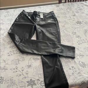White House Black Market Black Leather Pants
